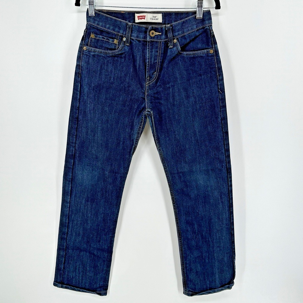 Levi's 514 Straight Fit Jeans Men 227X28 Dark Wash 100% Cotton Core Denim